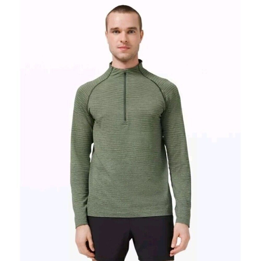 Lululemon Metal Vent Tech 1/2 Zip 2.0 in Rosemary Green Smoked Spruce Size Large